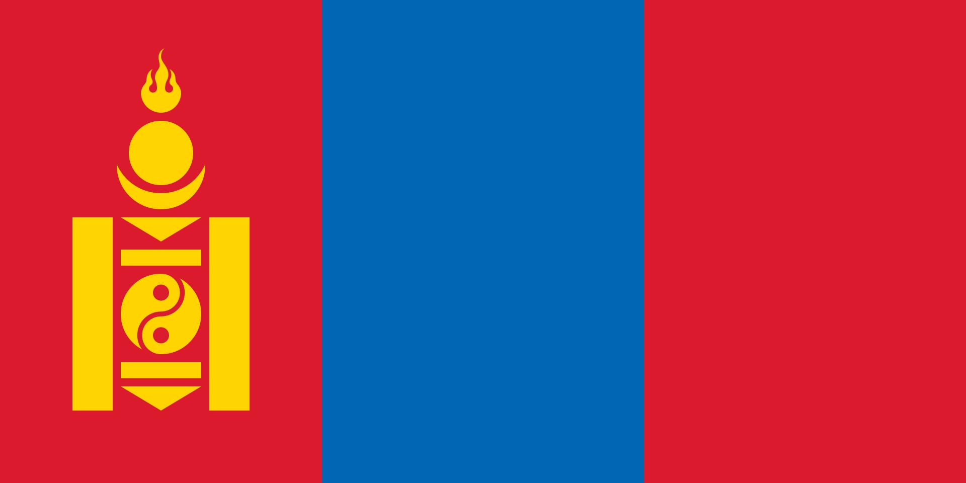 Mongolian Embassy Flag